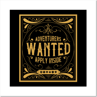 Adventurers Wanted Tabletop RPG Posters and Art